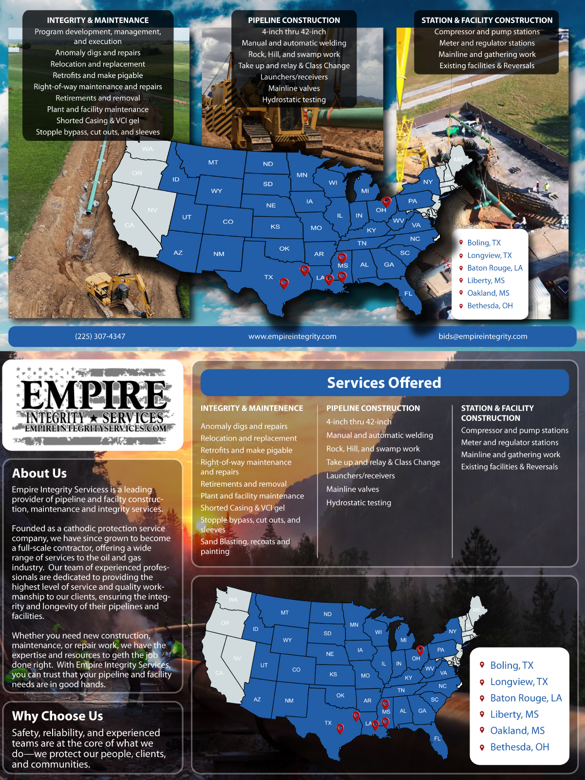 Empire Integrity Services brochure cover
